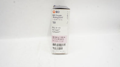 BD 381433 Insyte Autoguard Shielded IV Cath. 20Ga x 1inch 65mL/min - Box of 30